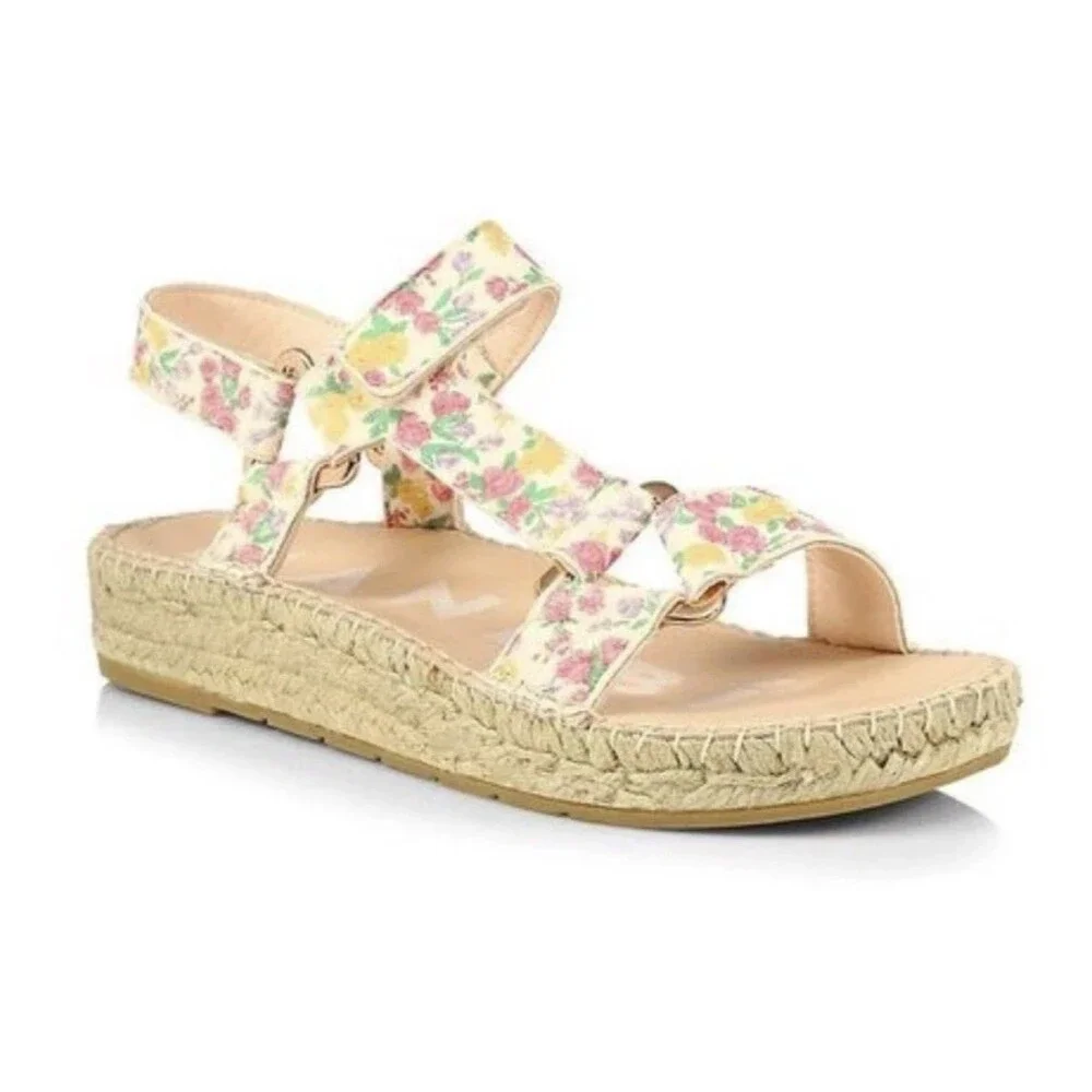 Manebi x LoveShackFancy Women’s Hiking Sandal Mixed Flowers Sz 39 8.5